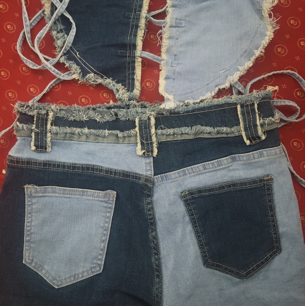Denim Short Set